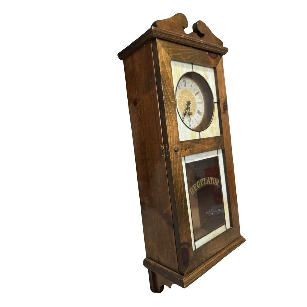 Emperor Clock Company Wall Mount Regulator Chime Display No Key Turns‎ On Chimes